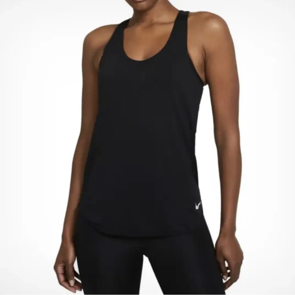 New Nike Womens Plus Size Black Breathe Cool Running Tank Top DQ1086-010